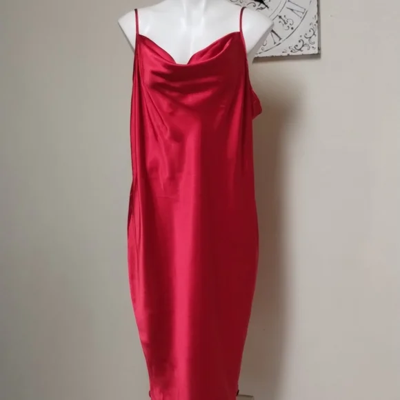 bebe Intimates Sleepwear Elegant Red Satin Slip Dress Poshmark